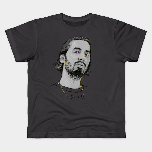 Lomepal portrait Kids T-Shirt by BAJAJU